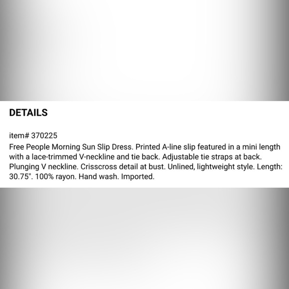 NWT Free People Morning Sun Slip Dress - Picture 8 of 8